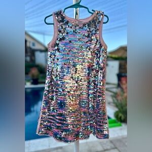 H&M Girls Sequin Shift Party Dress 5-6Y